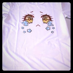 Lolita blossom shirt woman,cute anime eyes